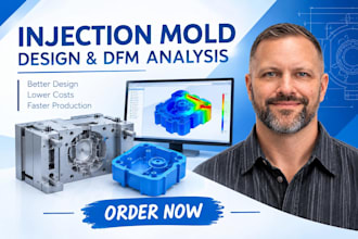 do injection mold designs with molding simulation and dfm and mold flow analysis