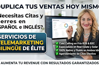 be your bilingual b2b b2c cold calling appointment setter in spanish