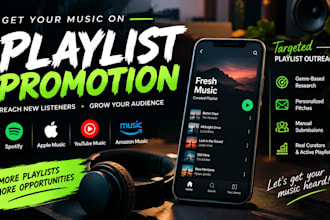 do organic music promotion and playlist placement campaign