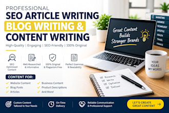do seo article writing, blog writing, and content writing