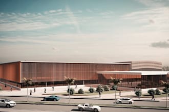redesign 3d sport complex, sport academy, fitness center, recreation kids center