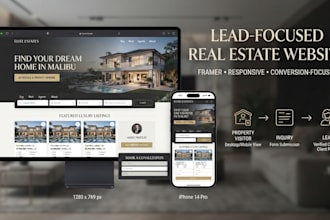 design a lead focused framer real estate website