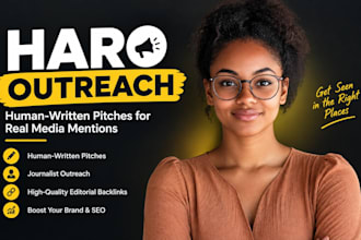 build haro backlinks with expert pitches, journalist outreach and digital PR