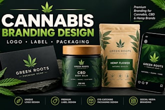 design cannabis cbd hemp logo and branding