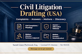 draft an answer to a civil complaint and affirmative defenses as a US attorney