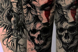 create dark tattoo art