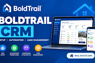 setup boldtrail CRM landing pages and marketing automation