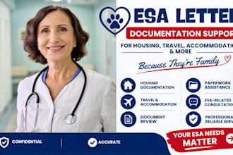 provide a legal esa letter and documentation