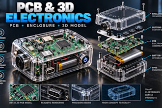 create pcb design and 3d electronic product models