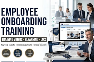 create employee onboarding training videos, training courses and elearning