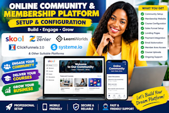 build online community membership skool new zenler learnworlds clickfunnels