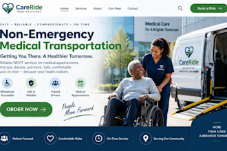 design wix nemt website non emergency medical transportation wheelchair website