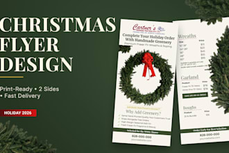 design a christmas holiday flyer for your business