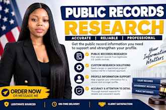 manually create a USA public records for you in 24hrs
