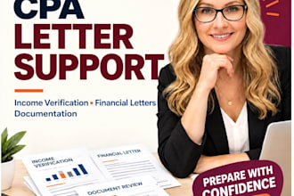 prepare a CPA verification, income, or financial letter