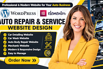 build a car detailing car wash, auto body repair, and mechanic wordpress website