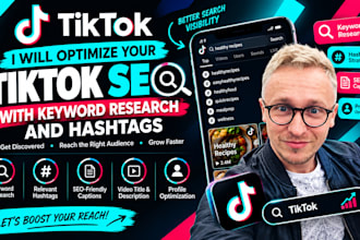 optimize your tiktok SEO with keyword research and hashtags