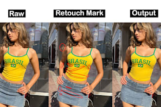 do high end skin retouching, body shaping, and photoshop editing
