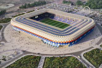 construct3d football stadium,photogrammetry,turf layout,parking lot,pitch render