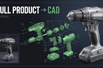 reverse engineer your full product cad conversion 3d model