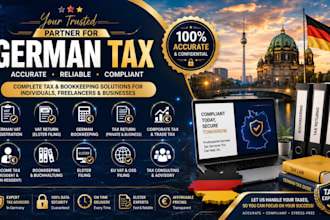 do german tax return, vat, income tax, corporate tax bookkeeping for businesses