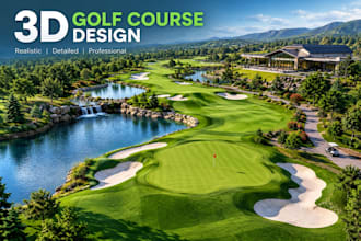create professional 3d golf course and architectural drawings
