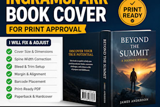 fix and adjust your ingramspark book cover