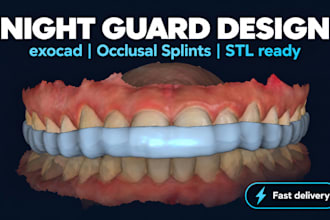 design a dental night guard or occlusal splint in exocad