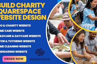 design home care, cleaning, childcare charity or nonprofit squarespace website