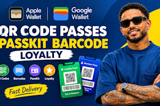 design google wallet and apple wallet qr code passes passkit barcode loyalty