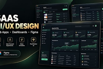 design saas web app dashboard UI UX in figma