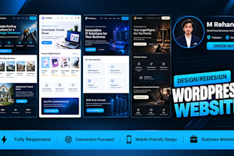 design or redesign a wordpress website with elementor