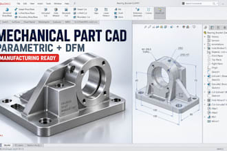 3d mechanical part design solidworks fusion 360 parametric cad manufacturing dfm