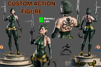 3d print and paint anime figure model action figure statues stl resin printing