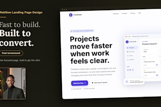 design a webflow landing page fast