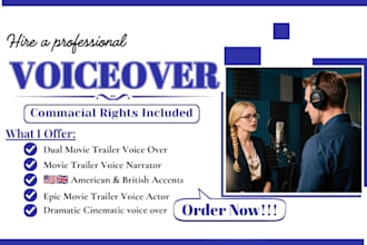 narrate dual epic movie trailer voiceover voiceover or character voice over