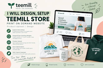 design setup teemill store print on demand website product upload design