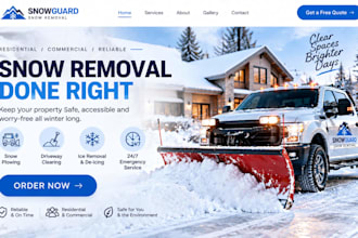design wix snow removal website winter snow removal snow plowing service website