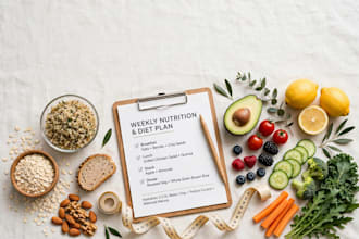 write nutrition and diet plan content