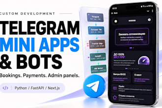 build a custom telegram mini app and bot with fastapi and nextjs