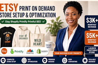 setup etsy shopify print on demand store printify printful
