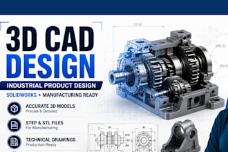 create 3d cad models for 3d printing, stl, 3mf in solidworks and fusion 360