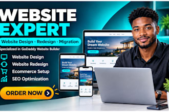 godaddy website, design godaddy website, redesign godaddy wordpress design