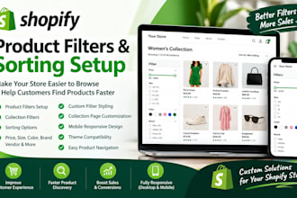 design and customize shopify filters and product sorting