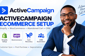 setup activecampaign shopify woocommerce abandoned cart ecommerce automation crm