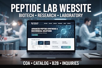 build a professional peptide laboratory website and biotech website