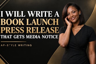 write a professional book launch press release that gets media notice