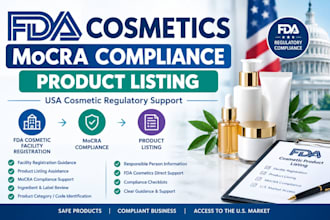 register your cosmetics with fda, handle mocra compliance and product listing