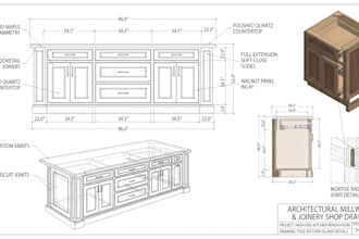 create detailed millwork, woodworking, joinery, carpentry and shop drawings