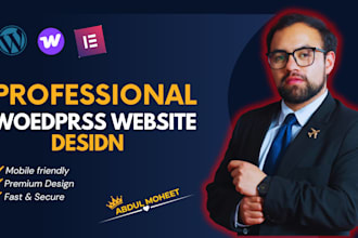 design a premium wordpress website with elementor